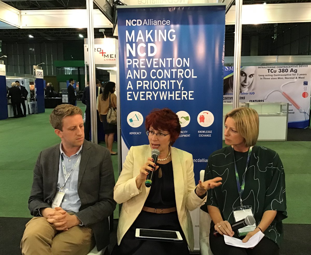 Dr Flavia Bustreo, WHO Former Assistant Director General and Global leader for health, rights of women, children, adolescents and older people, speaks at an NCD Café session at 2018 FIGO World Congress.