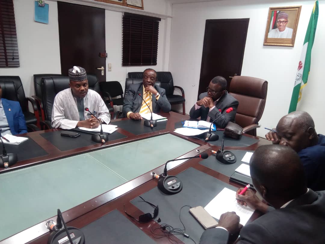 Executive Director, NCD Alliance Nigeria, Prof Sani Malami making a presentation on the NCDs CSOs Workplan towards the UN High Level Mission to the Honourable Minister of Health, Prof Isaac Adewole.