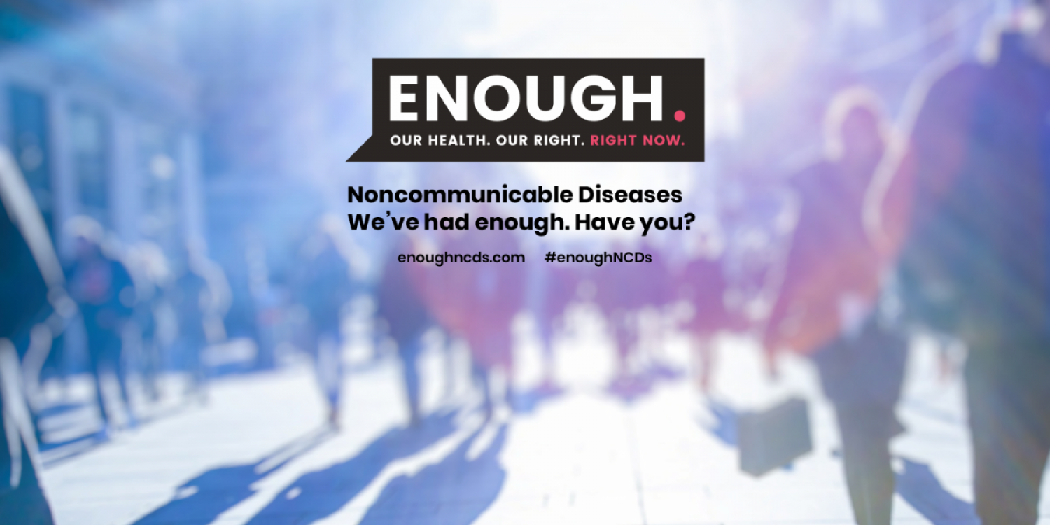 Faites entendre votre voix sur les réseaux sociaux pour les MNT le 14 juin, en utilisant #enoughNCDs