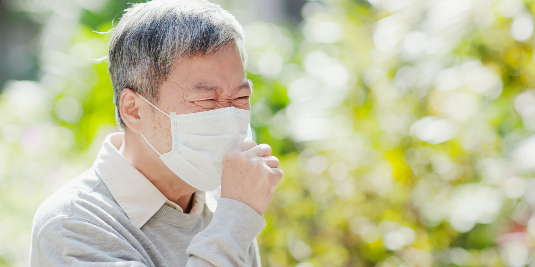 Man coughing. World TB Day