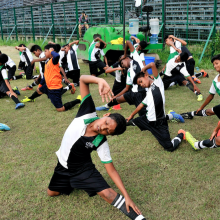 A national level football sporting club based in Kolkata, India, teaches football to a group of young boys from vulnerable communities.