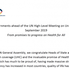 Open Letter to Governments ahead of the UN HLM UHC