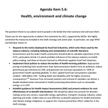 144th WHO EB Statement on Item 5.6 Health, environment and climate change