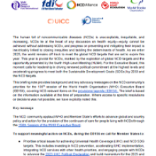  NCD Alliance Advocacy Briefing on the 156th Session of the WHO Executive Board (EB156) - 3 – 11 February 2025