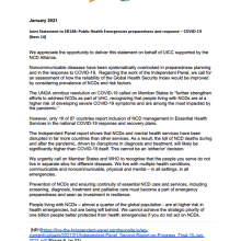 Joint statement at the 148th session of the WHO Executive Board on Agenda item 14: Public Health Emergencies Preparedness &amp; Response