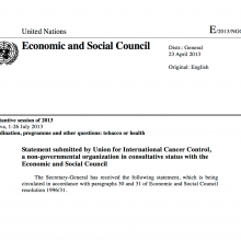 NCD Alliance ECOSOC Statement 2013