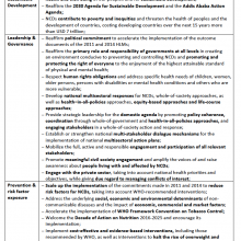 Summary of commitments in the 2018 Political Declaration on NCDs