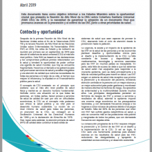 Cobertura Sanitaria Universal: Prioridades de Incidencia 2019