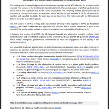 NCD Alliance Advocacy Briefing - Resumed 73rd World Health Assembly