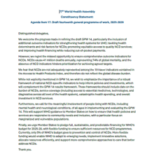 WHA77 Constituency Statement: Draft fourteenth general programme of work, 2025-2028