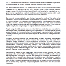 Protecting the development and implementation of public health policies from undue influence of unhealthy commodity industries 