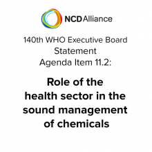 140th WHO EB: Agenda Item 11.2: Role of the health sector in the sound management of chemicals - Statement