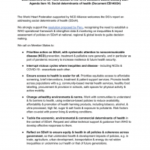 Joint statement at the 148th session of the WHO Executive Board, January 2021 Agenda item 16. Social determinants of health (Document EB148/24)  