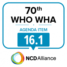 70th WHO WHA Agenda Item 16.1 Progress in the implementation of the 2030 Agenda