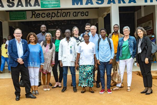 Board Members and NCDA leadership team are received by Director of the Maska District Hospital, in Kigali, March 2023.